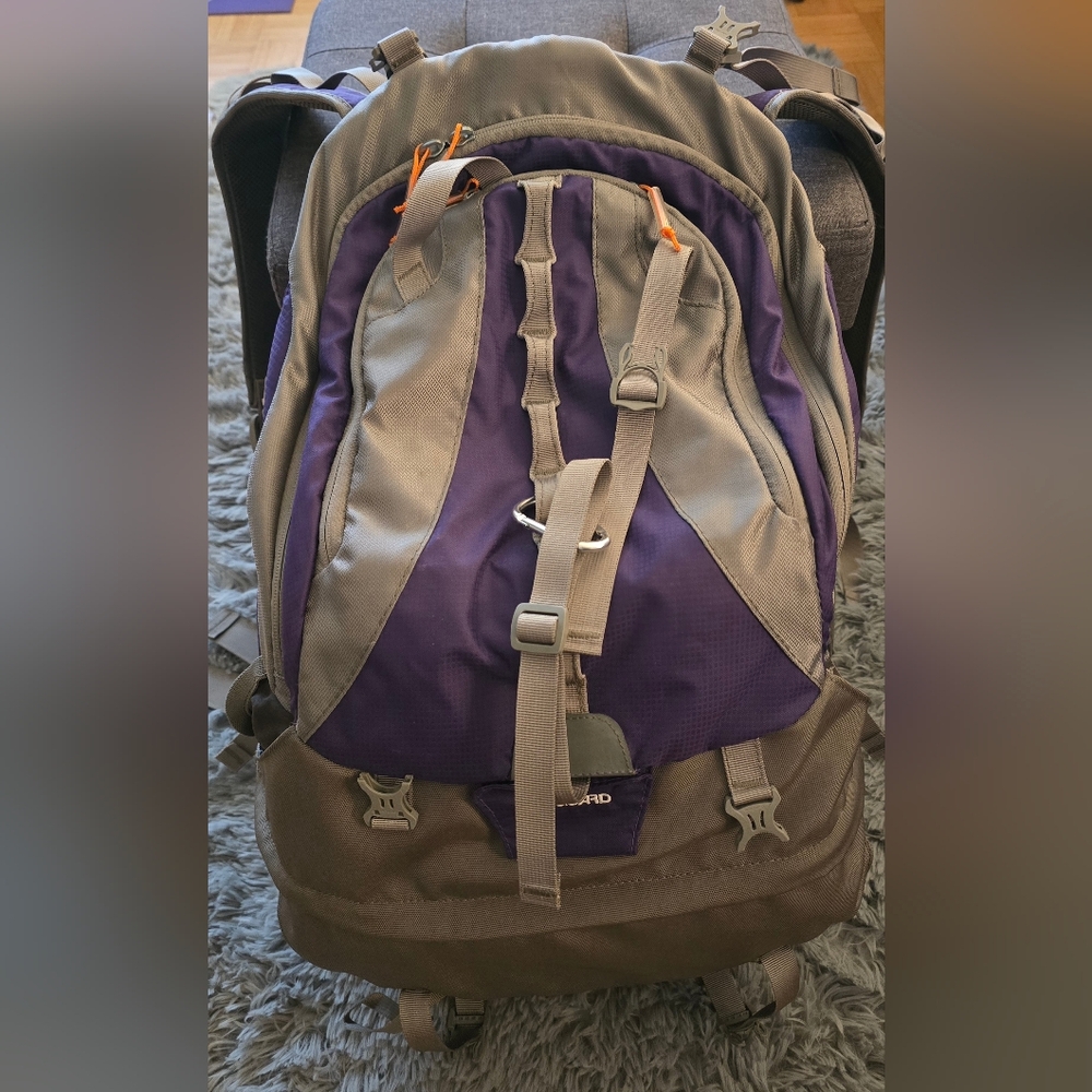 Purple and Tan Backpack